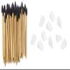 Artist's Choice Makeup Sponge Mini Applicator Wedges (100 Pack) and Eco Friendly Bamboo Eye Shadow Applicators (50 Pack) Professional Option for Single-Use Application view 1