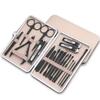 WMYDNX Professional Nail Clipper Set 18 Piece Stainless Steel Nail Care Kit Foot Decoration Tools Clean Cuticle Trimmer Manicure Set Beige Safe (Color : Beige) view 1