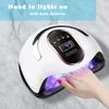 W&H UV LED Nail Dryer 168W Faster Gel Nail Curing Lamp for Gel Polish and Regular Polish Professional Machine Pedicure Manicure Fingernail and Toenail Nail (White 168W) view 3