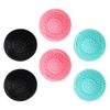 Beaupretty 6pcs Handheld Brush Cleaning Cups Makeup Brush Rinsing Cushions for Efficient Cleaning Portable Silicone Mats for Home Travel Use view 1