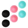 Beaupretty 6pcs Handheld Brush Cleaning Cups Makeup Brush Rinsing Cushions for Efficient Cleaning Portable Silicone Mats for Home Travel Use view 3