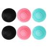 Beaupretty 6pcs Handheld Brush Cleaning Cups Makeup Brush Rinsing Cushions for Efficient Cleaning Portable Silicone Mats for Home Travel Use view 4