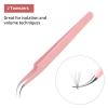 Eyelash Extension Tweezers FADLASH Volume Lash Tweezers Precision Curved Tip Lash Extension Tweezers Isolation & Volume Techniques Professional Application Tools view 2
