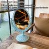 AKOAK 1 Pack Desktop Makeup Mirror, Oval Desk Makeup Mirror, Double-Sided 360-degree Rotating Makeup Mirror Bathroom Bedroom Makeup Mirror, Travel Mirror Suitable for Women (Blue) view 4