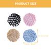 Beaupretty 4pcs Elastic Hair Ruffles Hair Bun Cover for Dancers Ballet Includes and Colors Secure and Elegant for Parties and Gymnastics view 3
