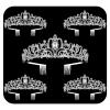 5 Pack Silver Crystal Crowns Tiara for Women, Girls Elegant Princess Rhinestone Crown with Combs, Bridal Wedding Headbands Prom Birthday Party Halloween Hair Accessories Jewelry Gifts for Women Girls view 1
