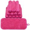 BloomSesame Makeup Remover Cloths for Face, Eye, Lips - Reusable Makeup Remover Pads Soft Microfiber Facial Cleansing Cloths 6 x 12 inch 12 Pack (Dark Pink) view 1