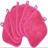 BloomSesame Makeup Remover Cloths for Face, Eye, Lips - Reusable Makeup Remover Pads Soft Microfiber Facial Cleansing Cloths 5 x 5 inch 6 Pack (Dark Pink) view 1