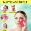 BloomSesame Makeup Remover Cloths for Face, Eye, Lips - Reusable Makeup Remover Pads Soft Microfiber Facial Cleansing Cloths 5 x 5 inch 12 Pack (Dark Pink) view 3