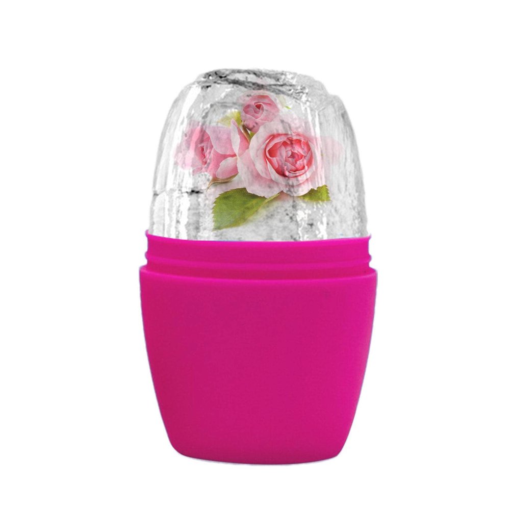 Littryee Ice Face Roller, Silicone Ice Face Roller Mould, Reusable Beauty Ice Massage Cup, Portable Ice Stick Facial Icing Roller Silicone Skin Care Tool, Facial Treatment Roller for Eyes, Neck, Face