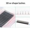 3D/4D/5D W Type Eyelash Extension 4D Curl Premade 0.05mm C Curl Individual Eyelashes 8-12mm Hybrid Artificial Mink Eyelashes Automatic Bloom Eyelashes(12mm, 3D W-Shape-0.05-C) view 4