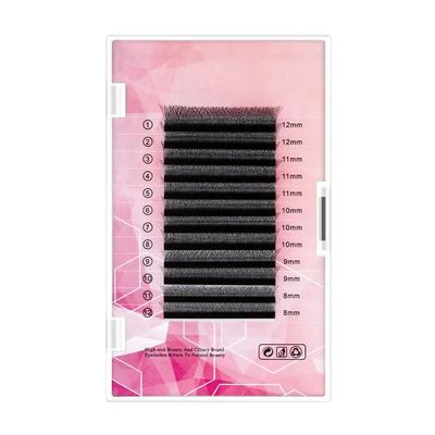 3D/4D/5D W Type Eyelash Extension 4D Curl Premade 0.05mm C Curl Individual Eyelashes 8-12mm Hybrid Artificial Mink Eyelashes Automatic Bloom Eyelashes(12mm, 4D W-Shape-0.05-C)