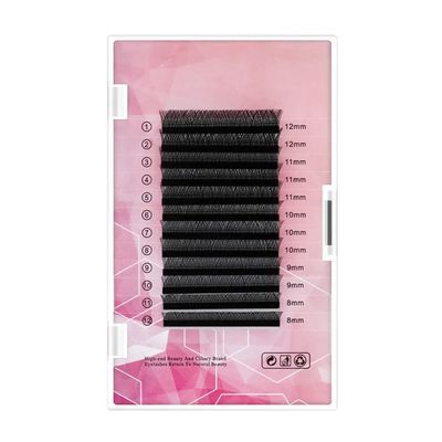 YY Design Eyelash Extensions Black Lashes Soft Individual Eyelashes Y Shape Double Tip Premade Volume Fan Hand Braided 8-12mm Length Slim Soft Eye Lashes (9mm, YY Shape-0.03-C)