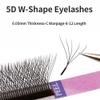 3D/4D/5D W Type Eyelash Extension 5D Premade Fans 0.05mm C Curl Individual Eyelashes 8-12mm Hybrid Artificial Mink Eyelashes Automatic Bloom Eyelashes(5D W-Shape-0.05-C 12mm) view 3