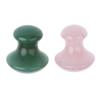 Facial Massage Gua Sha Tools, 2 Pieces, Rose Quartz and Green Facial Jade Stone, Natrual Anti-Aging Skin Rejuvenation view 2