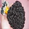 100 Strands Micro Curly Loop Ring Human hair extensions Natural Color 100% Remy hair cold fusion micro links hair extension for black women view 4