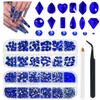 qiipii 4080Pcs Blue Nail Rhinestones Flatback Royal Blue Sapphire Round Beads K9 Glass Gems Stones Nail Art Gems Diamonds jewels Nail Art Charms Supplies for Nails Face Eyes Makeup DIY Crafts Clothes view 1