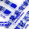 qiipii 4080Pcs Blue Nail Rhinestones Flatback Royal Blue Sapphire Round Beads K9 Glass Gems Stones Nail Art Gems Diamonds jewels Nail Art Charms Supplies for Nails Face Eyes Makeup DIY Crafts Clothes view 2