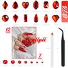 qiipii 4080Pcs Red Nail Rhinestones Multi Shapes Ruby Rhinestones for Nails 1.5-4mm Crystal Gems Siam Red Round Flatback Beads Glass Stones Diamonds jewels Charms for Nails Face Eyes Makeup DIY Crafts view 3