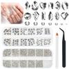 qiipii 4080Pcs Silver Clear Nail Rhinestones Crystal White Stones More Quantity 1.5-4mm Flatback Round Beads K9 Glass Gems Nail Art Diamonds Jewels Charms for Nails Face Eyes Makeup Shoes DIY Crafts view 1