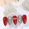 qiipii 4080Pcs Silver Clear Nail Rhinestones Crystal White Stones More Quantity 1.5-4mm Flatback Round Beads K9 Glass Gems Nail Art Diamonds Jewels Charms for Nails Face Eyes Makeup Shoes DIY Crafts view 2