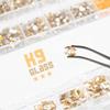 qiipii 4080Pcs Gold Nail Rhinestones, More Quantity 1.5-4mm Mini Flatback K9 Glass Crystal & 3D Multi Shapes Gems, Champagne Gold Gems Round Stones Diamonds jewels Gemstones for Nail Face Eyes Makeup view 4