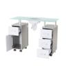 DERMALOGIC Manicure Table GLASGLOW Light Wood Salon Nail Table Salon Furniture & Equipment view 2