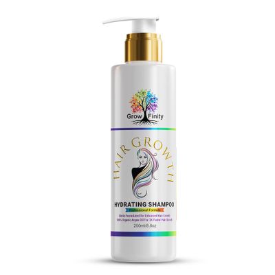 Growfinity Hair Growth Hydrating Shampoo | Biotin and Argan Oil for Faster Growth, Nourishment, and Frizz Control