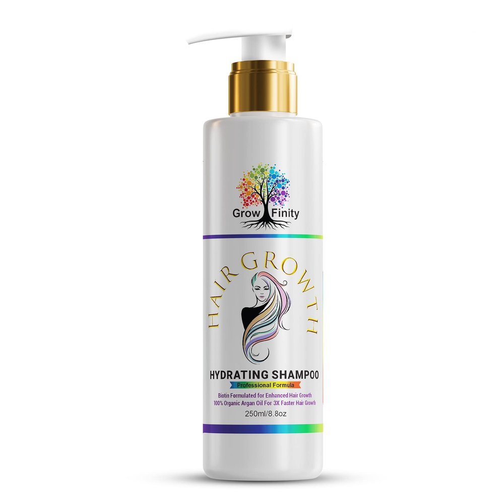 Growfinity Hair Growth Hydrating Shampoo | Biotin and Argan Oil for Faster Growth, Nourishment, and Frizz Control