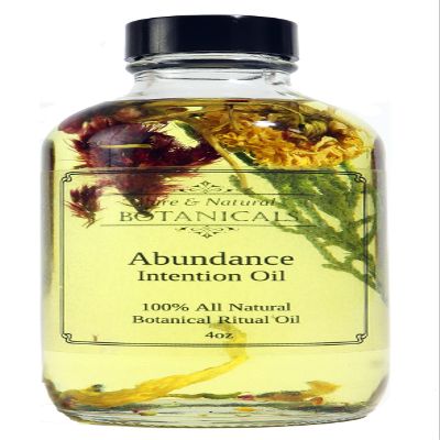 Abundance Intention Ritual Oil |100% All Natural 4 oz l Success, Prosperity, Good Fortune, Love Rituals l Wiccan Pagan Manifestation