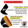 4+1 Pcs Velour Triangle Powder Puff for Face Makeup and Kabuki Foundation Makeup Brush for Face Blush Liquid Powder Mixed Powder Flawless Loose Powder Cosmetic Foundation Face Makeup Set view 3