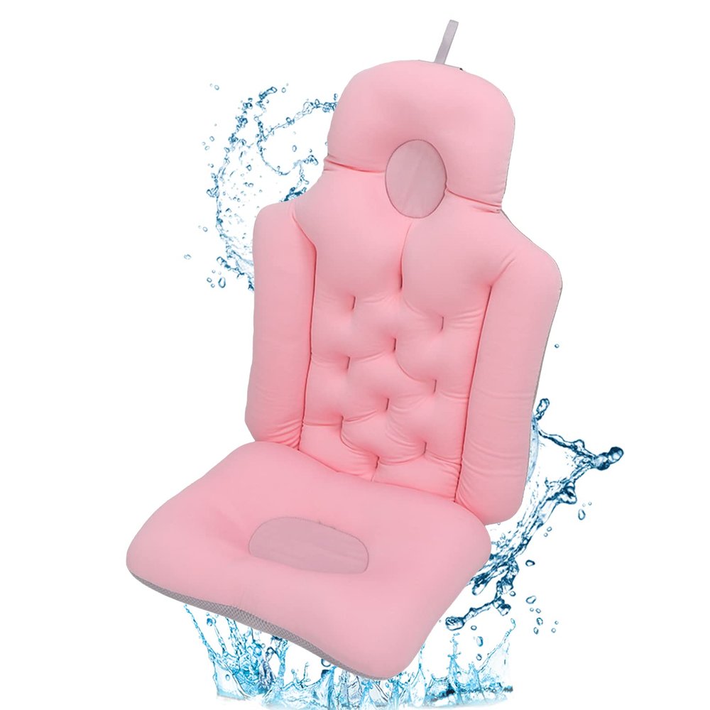 and Blue Bathtub Cushion, Soft Breathable Folding Headrest Back Support for Home and Salon, Bath Pillow Cushion for Adults Spa ()