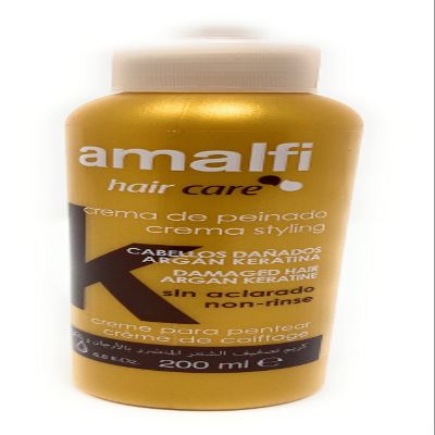 Amalfi Haircare Keratin Styling Cream with Argan Oil, Repair and Nourish Damaged Hair, Leave-In