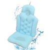 and Blue Bathtub Cushion, Soft Breathable Folding Headrest Back Support for Home and Salon, Bath Pillow Cushion for Adults Spa (Blue) view 1
