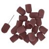 Nail Drill Bits Kit, Sanding Drill Heads for Manicure Pedicure Nail Art, Polishing Grinding Sanding Bands Set, 16 x 25mm Brown view 1