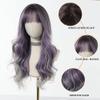 Esmee 24 Inches Long Wavy Ombre Purple to Grey Wigs for Women Natural Synthetic Hair Heat Resistant Ombre Wigs with Bangs for Daily Party Cosplay Use view 3