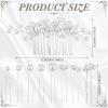 Geosar 9 Pcs Wedding Hair Accessories Pearl Hair Pins Women Vintage Hairs Piece Bridal Accessories for Bride Bridesmaids(Silver,Elegant Style) view 2