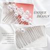 Geosar 9 Pcs Wedding Hair Accessories Pearl Hair Pins Women Vintage Hairs Piece Bridal Accessories for Bride Bridesmaids(Silver,Elegant Style) view 3