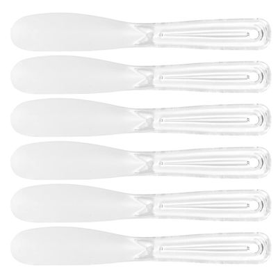 Beaupretty 6pcs Face Cream Spatulas for Skincare Transparent Multi-function Mask Tools Easy Application Spoons for Beauty Products and Creams for Home and Salons