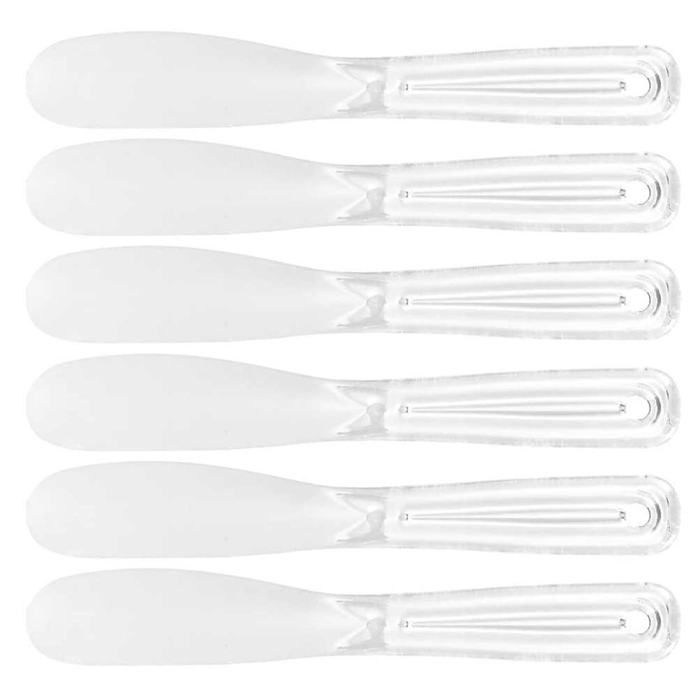 Beaupretty 6pcs Face Cream Spatulas for Skincare Transparent Multi-function Mask Tools Easy Application Spoons for Beauty Products and Creams for Home and Salons