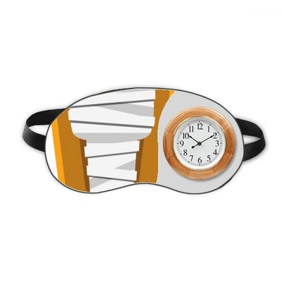 Egypt Mummy Coffin Illustration Pattern Sleep Eye Head Clock Travel Shade Cover