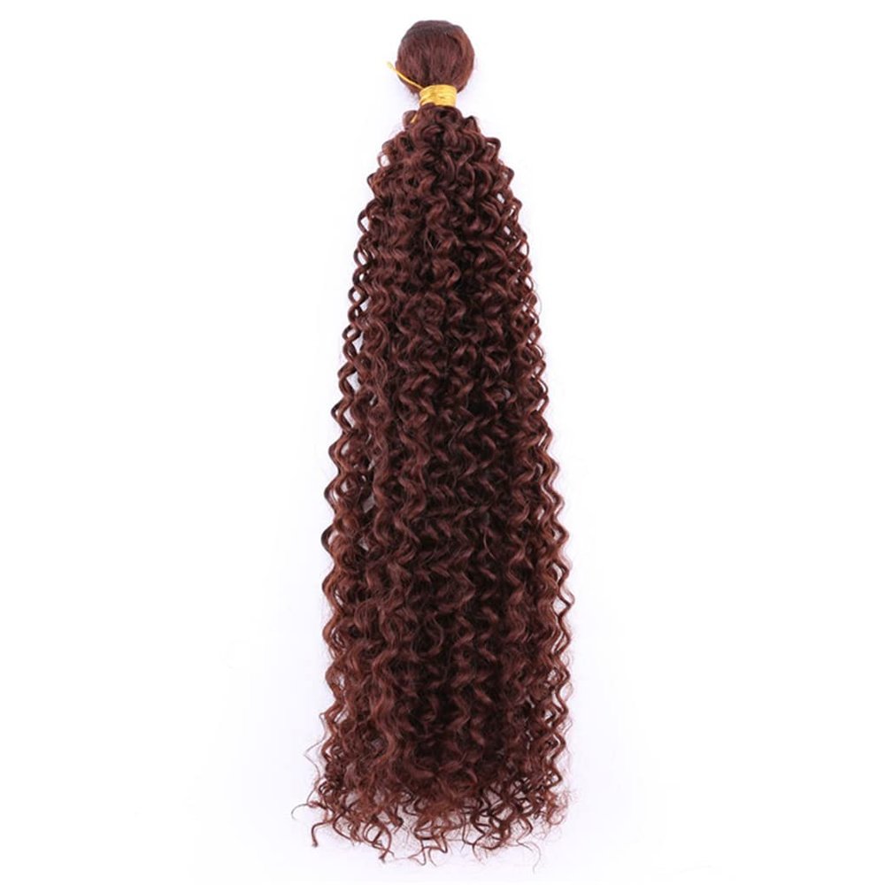 100 Gram 1 Piece Kinky Curly High Temperature Synthetic Hair Extensions Hair Weaving #33 22inches