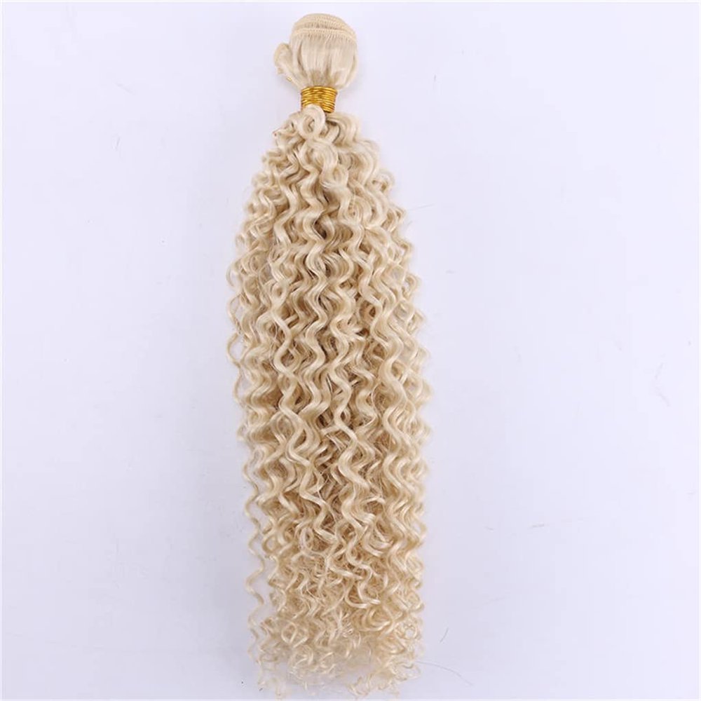 100 Gram 1 Piece Kinky Curly High Temperature Synthetic Hair Extensions Hair Weaving #613 8inches