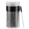 100 Pcs Disposable Mascara Wands, Crystal Eyebrow Spoolies Brush for Eyelash Extensions, Black Lash Brushes with Container view 1