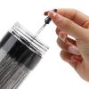 100 Pcs Disposable Mascara Wands, Crystal Eyebrow Spoolies Brush for Eyelash Extensions, Black Lash Brushes with Container view 4
