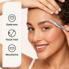 ZOMCHI Eyebrow Razor, Face Razors for Women&Men, Eyebrow Trimmer Shaper with Precision Cover,Facial Shaver with 6 Blades (Silver) view 2