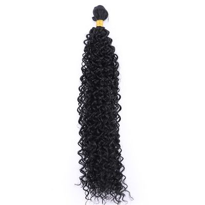 100 Gram 1 Piece Kinky Curly High Temperature Synthetic Hair Extensions Hair Weaving #1B 30 inches