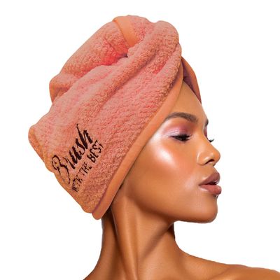 Felicia Leatherwood Microfiber Hair Towel Wrap - Quick Drying, Anti Frizz & Gentle on Hair - Easy to Use, Saves Time, Lightweight & Compact - for Curly, Long & Thick Hair - Men & Women - Watermelon
