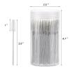 100 Pcs Disposable Mascara Wands, Crystal Eyebrow Spoolies Brush for Eyelash Extensions, Lash Brushes with Container (White) view 2