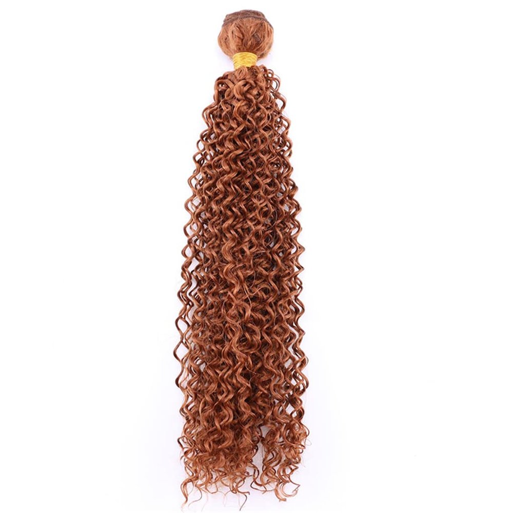 100 Gram 1 Piece Kinky Curly High Temperature Synthetic Hair Extensions Hair Weaving #30 26inches